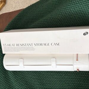T3 White Heat Resistant Storage Case with White Rose Gold Accents